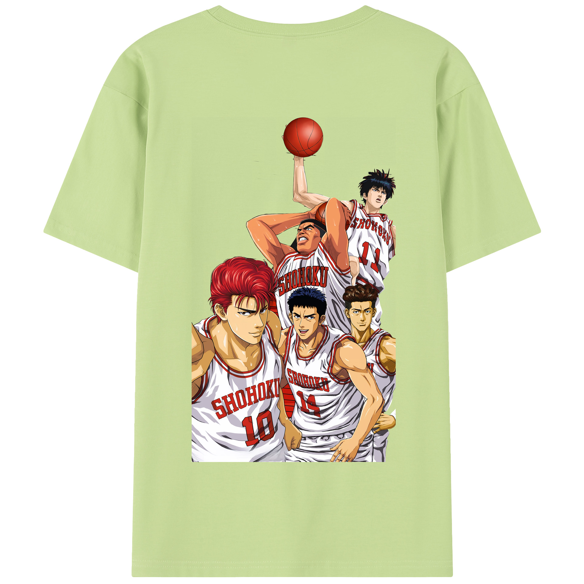 SLAM DUNK／スラムダンク 綿100％半袖Tシャツ（背面プリント）
